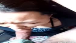 HUGE Cumshot Facial On Japanese Face After Deepthroat